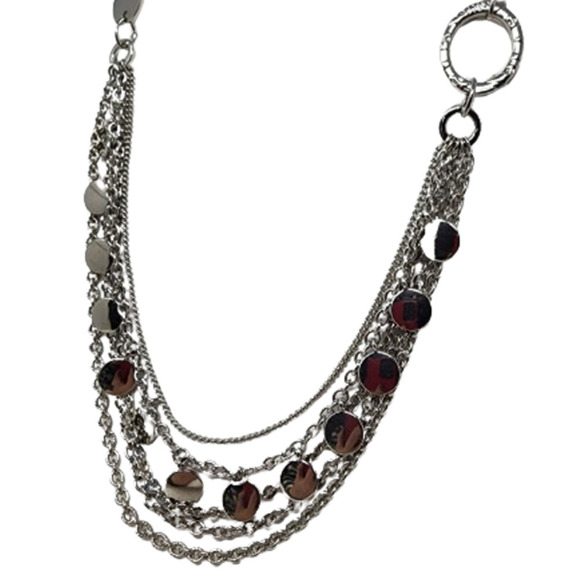Lia Sophia "Commotion" Stunning Long, Shiny Silver Women's Necklace (38" - 41") - Picture 3 of 9